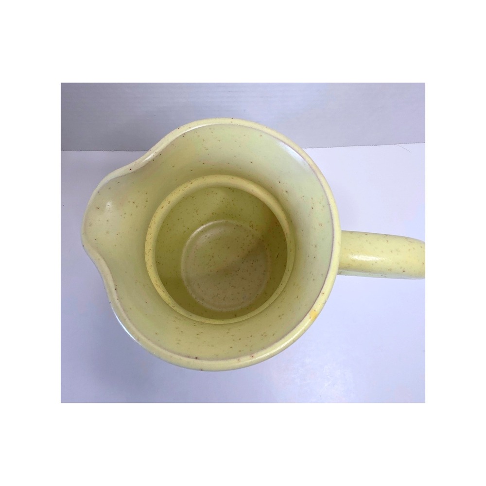 De Silva Italy Butter Yellow Speckled Ceramic Pitcher Handcrafted Pottery 6.5 in - Picture 2 of 4